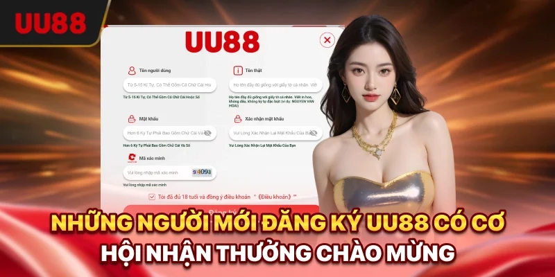 Những người mới đăng ký UU88 có cơ hội nhận thưởng chào mừng