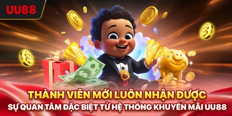Thành viên mới luôn nhận được sự quan tâm đặc biệt từ hệ thống khuyến mãi UU88